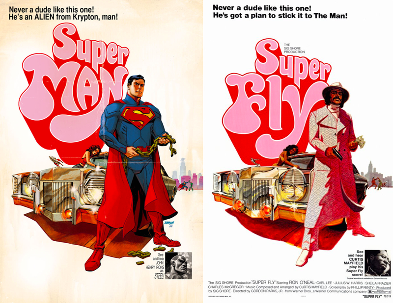 Illustration for article titled Your Favorite DC Superheroes, Drawn Into Famous Movie Posters